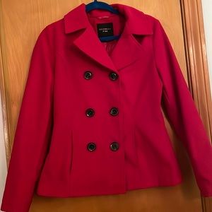 Celebrity Pink red double breasted jacket